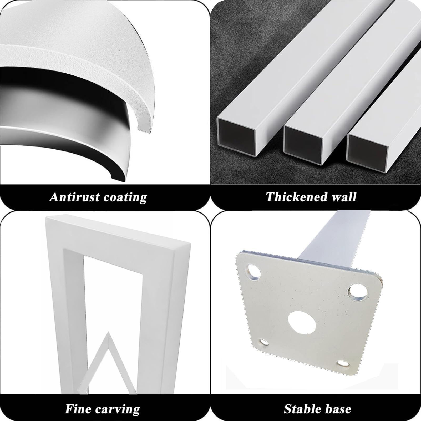 Ringhiera per Scale Interne a u, Ringhiera antiscivolo in Ferro, Corrimano per Scale con motivo a diamante, per Corridoio Ingresso Terrazza, con Kit di Viti (bianco, 110cm)