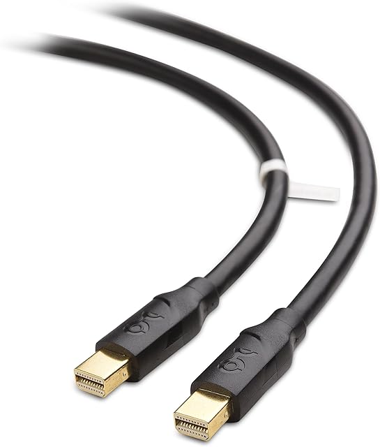 Cable Matters Mini DisplayPort to Mini DisplayPort Cable (Mini DP Cable) in Black 2m - 4K Resolution Ready