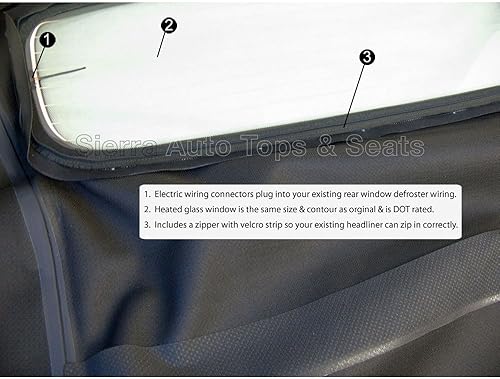 Miniatura 4 de Sierra Auto Tops Convertible Top Reemplazo para Volvo C70 Cabriolet 1998-2006, Stayfast Canvas, Negro