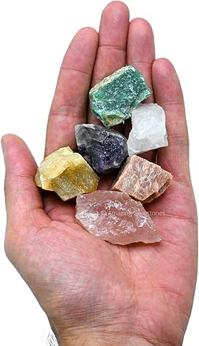Miniatura 6 de Juego de 13 piedras de chakra y cristales, kit de colección de cristales curativos naturales con 7 piedras pulidas y 6 cristales de piedras