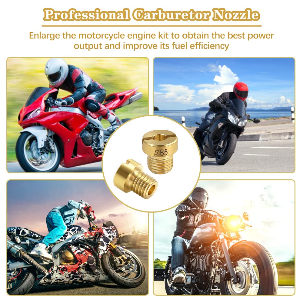 Dysze gaźnika, 15 szt. dysz gaźnika M6, zestaw głównych dysz gaźnika, do gaźnika Dellorto 12 mm - 17,5 mm do skutera, motocykla