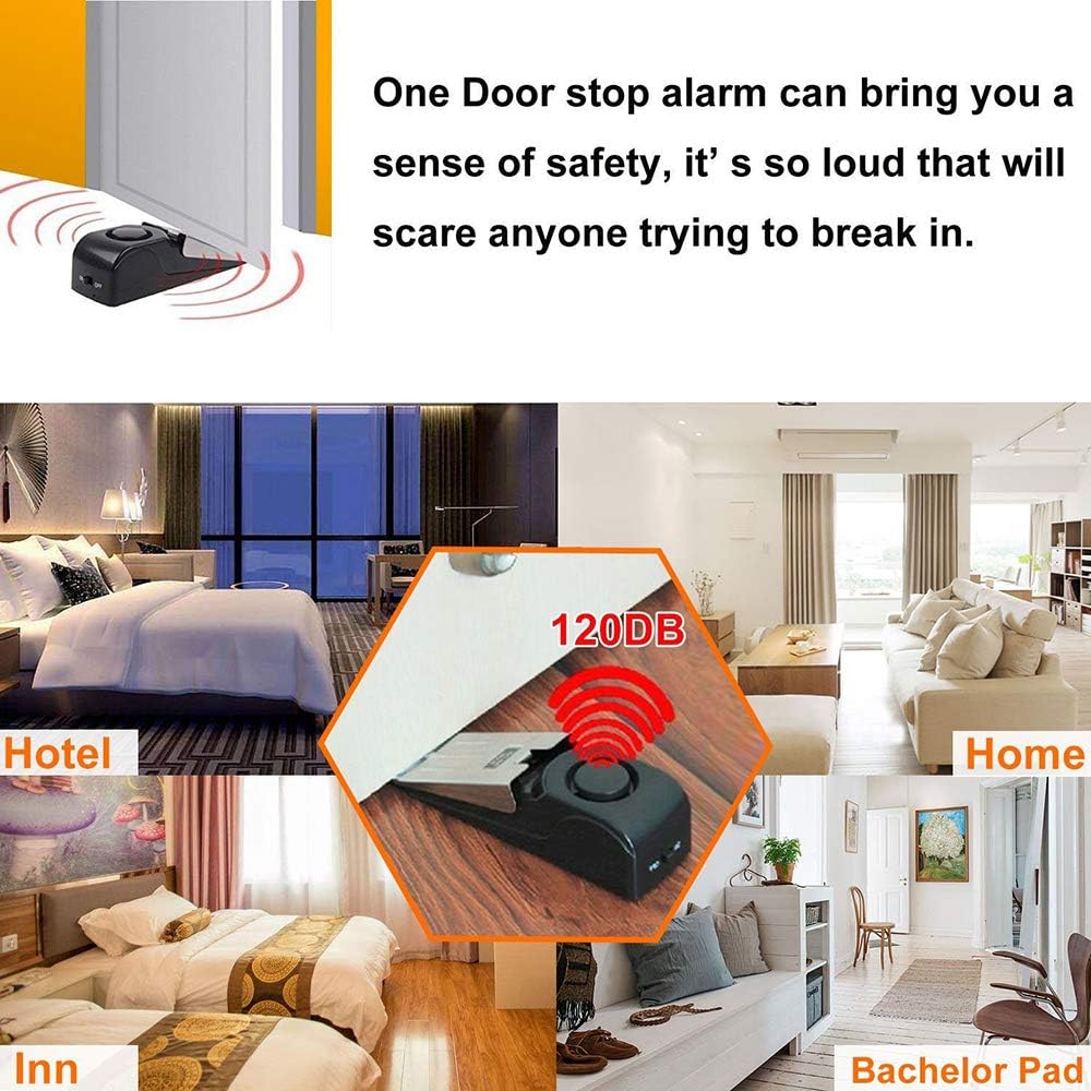 Buy Door Stop Alarm, Door Stopper Security 120DB Door Stopper Wedge