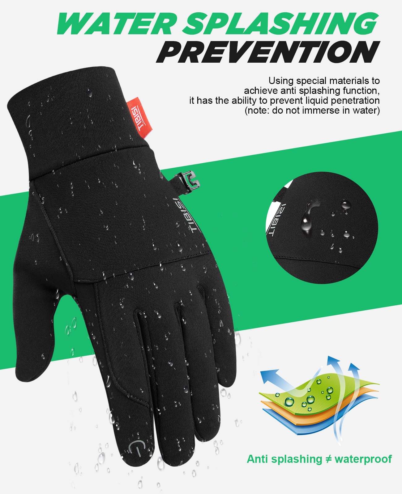 TANSTC Handschuhe Herren Outdoor Winterhandschuhe Damen Skihandschuhe Winter Warm Fahrradhandschuhe Laufhandschuhe Thermohandschuhe