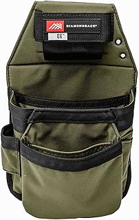 Diamondback Ox 2.0 Tool Pouch - Left-Sided Tool Belt Pouch - Ideal Carpenter & Electrician Tool Pouches for Tools, Punches & Fasteners - Modular Hook & Loop Tool Belt Pouches