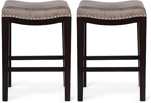 Miniatura 5 de Studded Counter Stool MP2 Set of 2 Dining Chairs Table & Chair Sets Foldable Bar Stools for Kitchen Counter Outdoor Seating,Grey