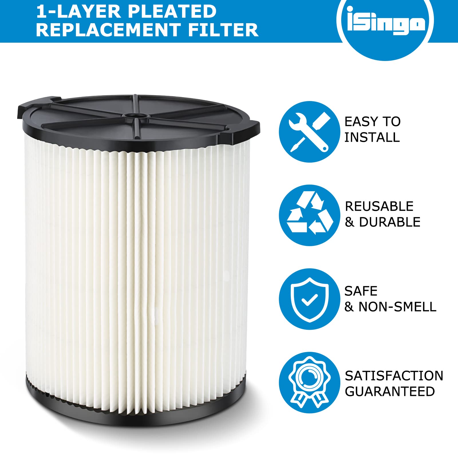 Wet/Dry Vac Filter VF4000 Compatible 