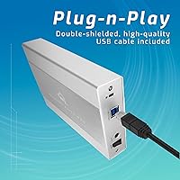 Vista 6 de OWC Mercury Elite Pro - Carcasa para disco duro externo de 4 TB para unidades SATA de 3.5 pulgadas, conexión USB 3.2 y USB-A/USB-C, caja de disco