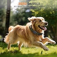 Vista 4 de Collar táctico para perro con AirTag, 100% impermeable, collares para perro Apple Air Tag integrados con soporte rígido de PC para AirTag, collar