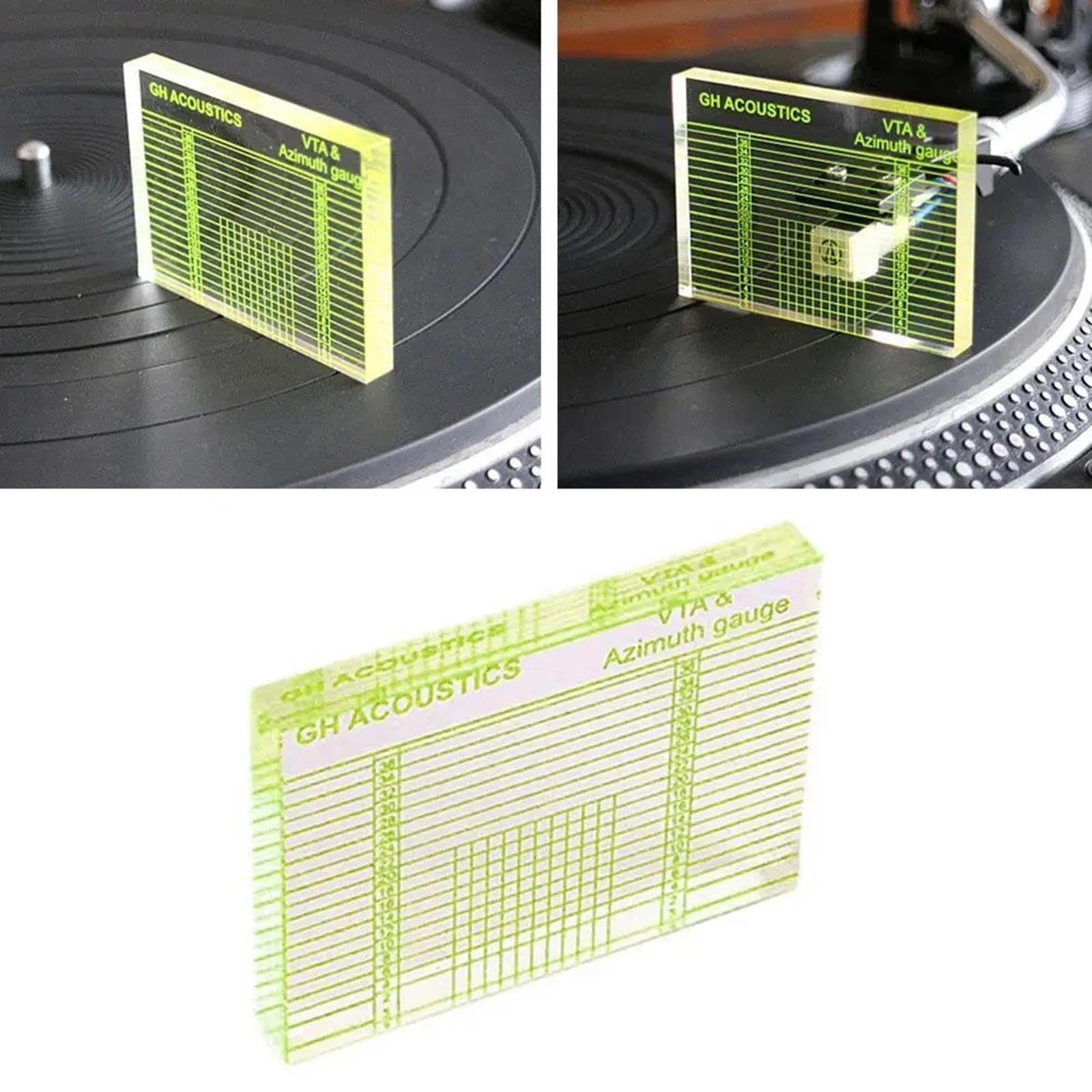 Strumento di regolazione del pickup per giradischi, misuratore di Per scala, goniometro, strumento per set di vinili, aggiunta alla collezione