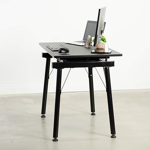 Miniatura 2 de VIVO Marco de escritorio eléctrico negro de altura ajustable de 44 x 24 pulgadas con mesa  Estación de trabajo completa de pie (DESK-V100ZE)