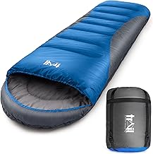 Trail Alpine 400 Hooded Sleeping Bag, 3 to 4 Season Extra Warm Double Quilted 400gsm Hollowfibre Filling, Snug Drawcord Hood, Full Length 2 Way Zipper, Single Adult, Lightweight & Compact with Bag