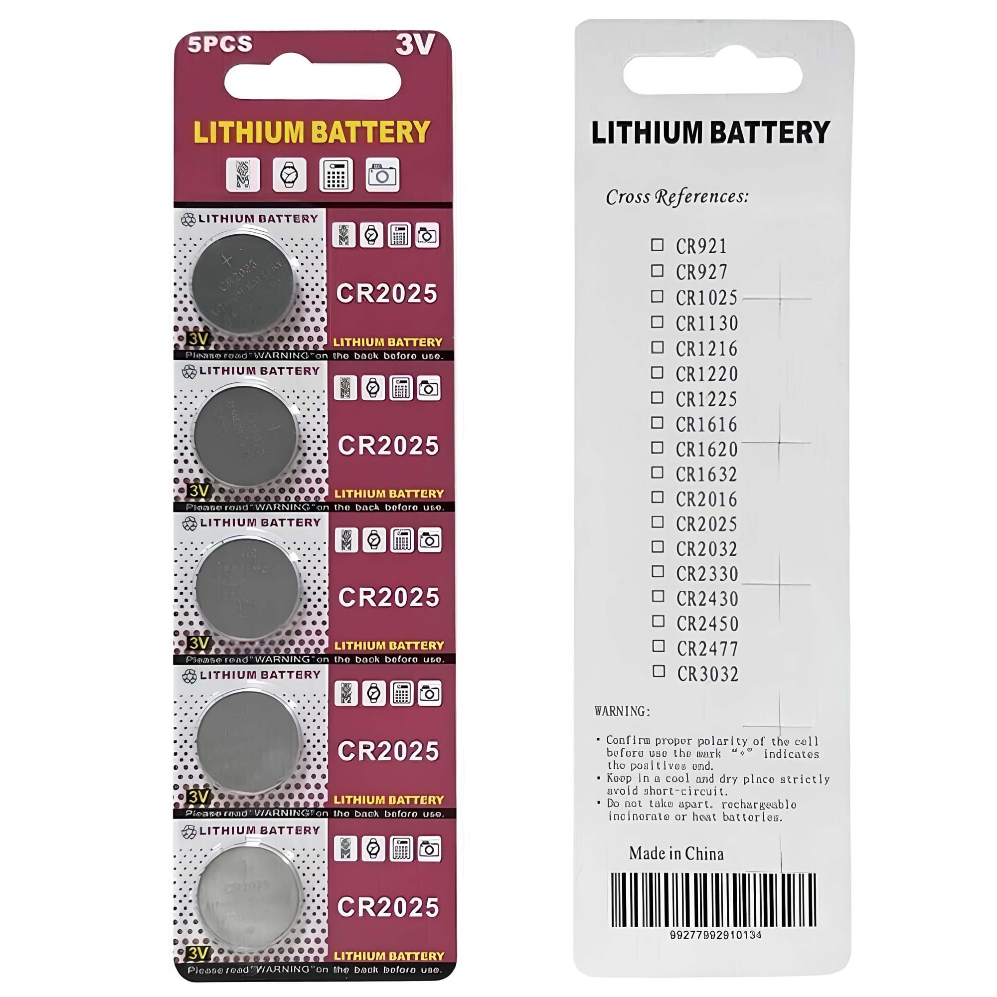Piles CR2025 lithium 3V Simpletek pour télécommandes et balances de cuisine - 4