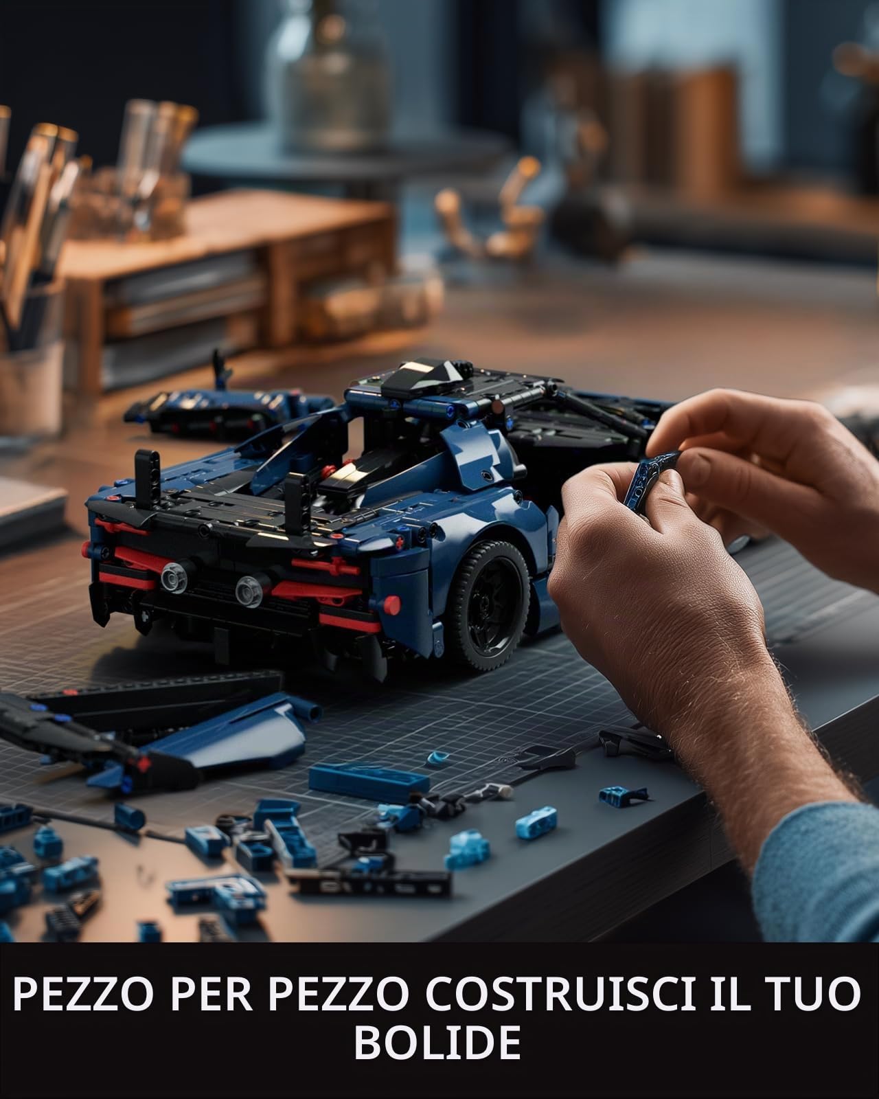 Nifeliz Technique NF10321 - Set di giocattoli da costruzione, scala 1:12, mattoncini da corsa, per adulti, decorazione e regalo (1,726 pezzi, NF10321)