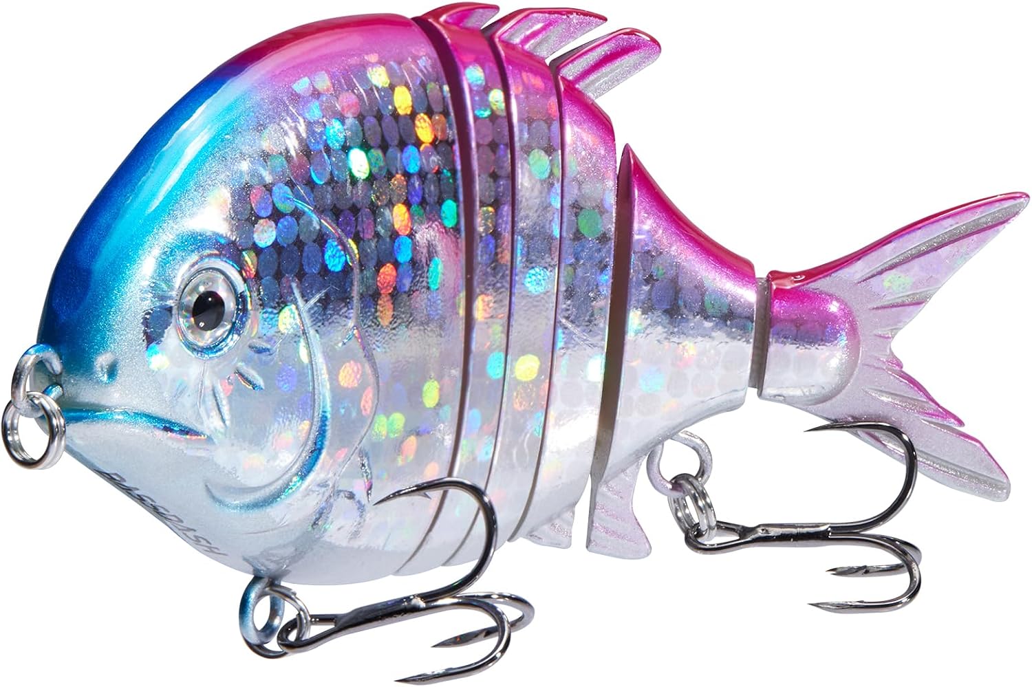Bassdash SwimPomfret Hard Swimbaits with Built-in Steel Balls 3.9in 1.3oz Casting Panfish Bluegill Fishing Lure for Bass Walleye Pike Fishing