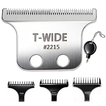 2215 Replacement T Wide Blades Compatible with Wahl 5 Star Detailer Li Trimmer8081 and 8171 - Adjustable Stainless-steel Zero-Gap Trimmer Blade 1PC-silver