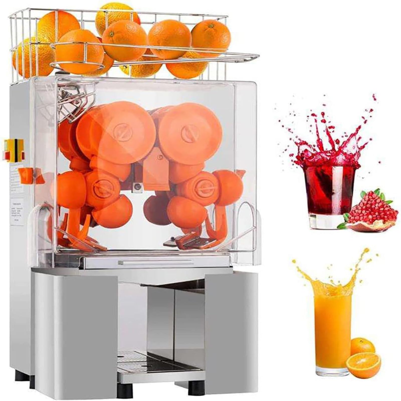 MYUYEE Commercial Automatic Orange Juicer Machine with High Juice Yield, Low Noise, and Removable Parts for Easy Cleaning