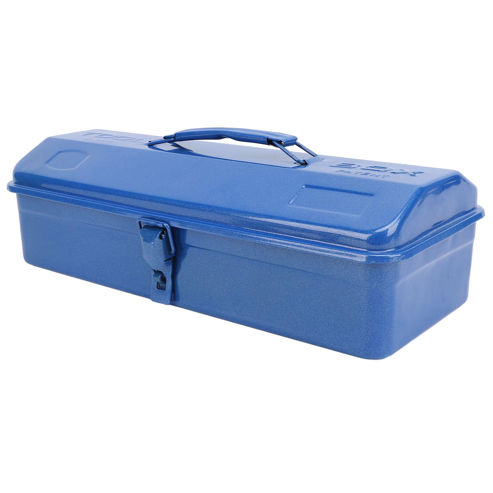 Blue Toolbox Metal Structure High Load Bearing Portable Tool Storage Organizer for Workshop Garage Car Job Site Fishing Tackle and Gear Box (350 Toolbox)