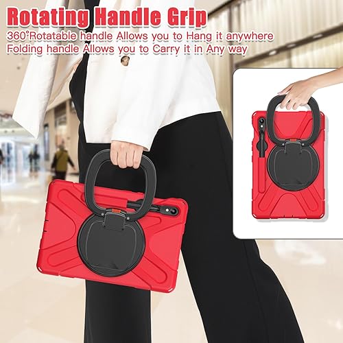 Miniatura 17 de Funda resistente para Galaxy Tab S10 Ultra 2024/S9 Ultra 2023/S8 Ultra 2022, funda híbrida resistente con soporte para bolígrafo S, funda a prueba