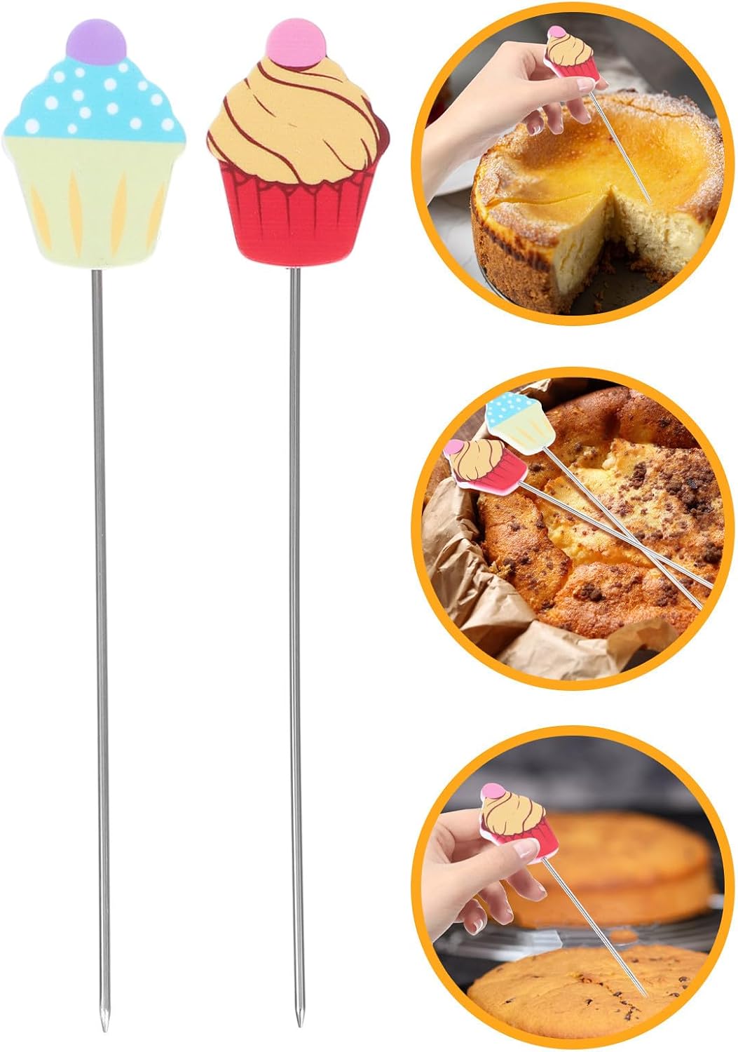 2pcs Stainless Steel Probe for and Bread Baking Kitchen