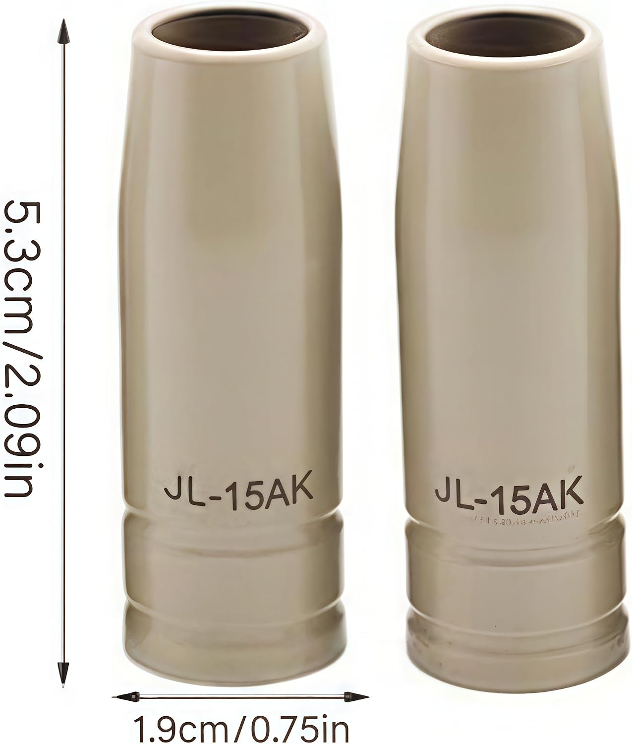 14pcs Mig Welding Nozzle Tips .035" with Non-Stick Coating; Ceramic Welding Nozzle Contact Tips Replacement MB15 15AK MIG Welder Accessories,Compatible with 15AK Welding Gun Toch (coated .035")