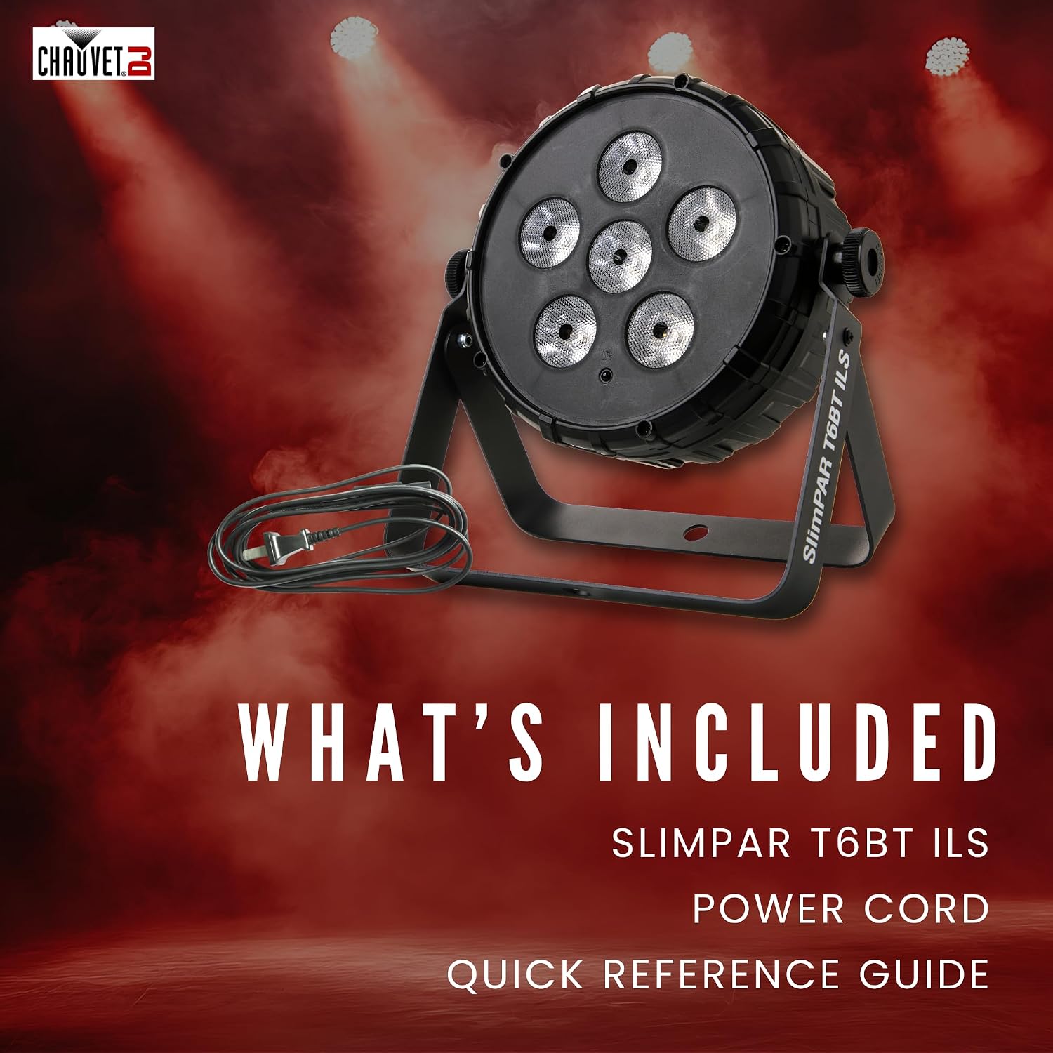 CHAUVET DJ – SlimPAR T6BT ILS Compact RGB LED PAR Light | 6 x 4.8W LEDs, Bluetooth Control | ILS Instant Light Shows | DMX & Onboard Operation | Wash Lighting for Events & Stages