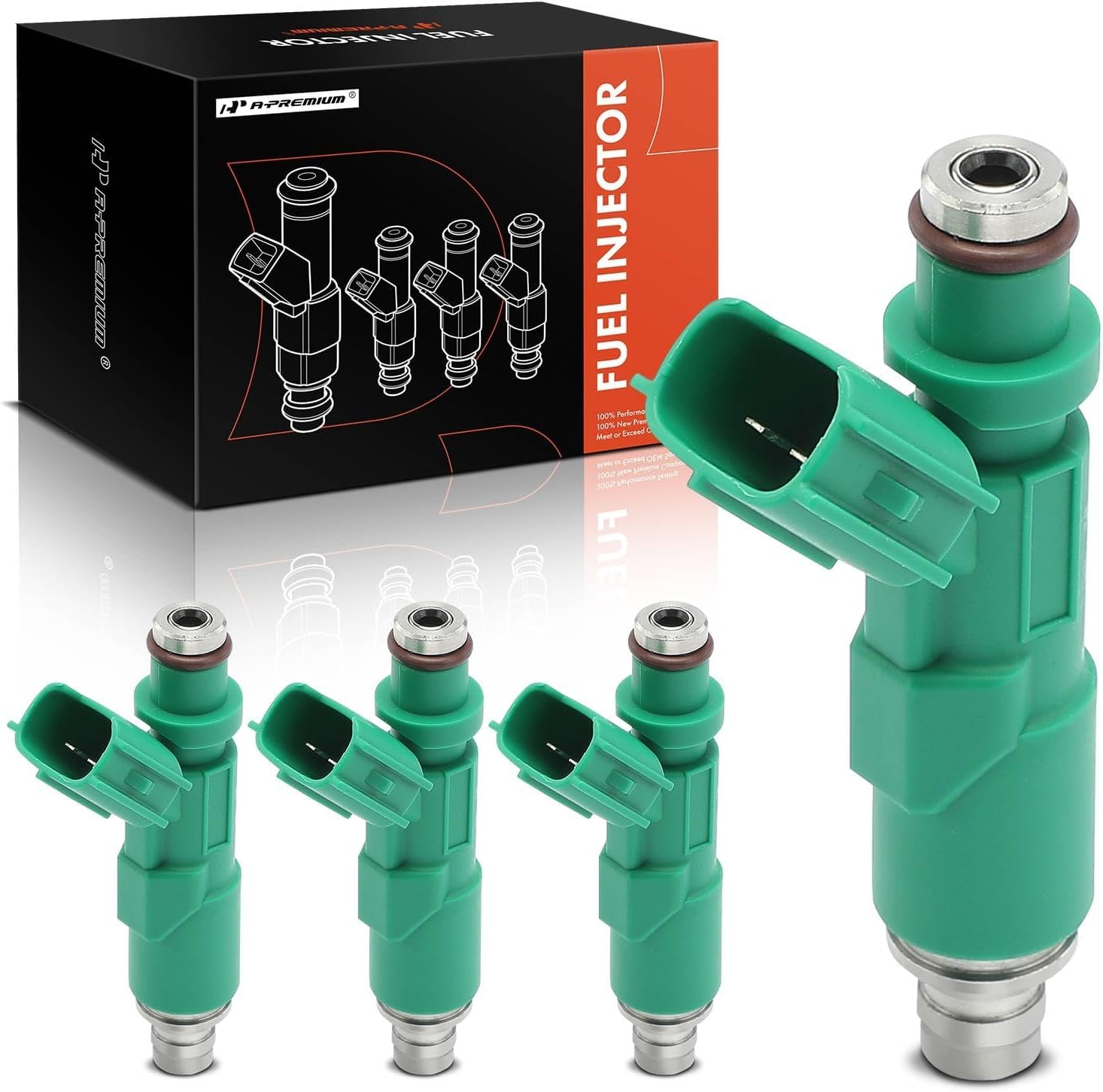 A-Premium Fuel Injectors Set of 4 Compatible with Toyota Prius 2001-2009, Echo 2000-2005 & Scion xB 2004-2006, xA 2004-2006, 1.5L, Replace# 2320921020