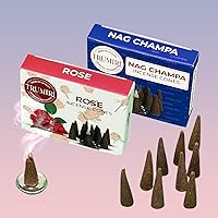 Vista 319 de TRUMIRI Incense Cones - Combo Pack of 20 Cone Incense - 10 Nag Champa + 10 Palo Santo - Insence Cones - Incense Cones Scented - Cone Incense Scents