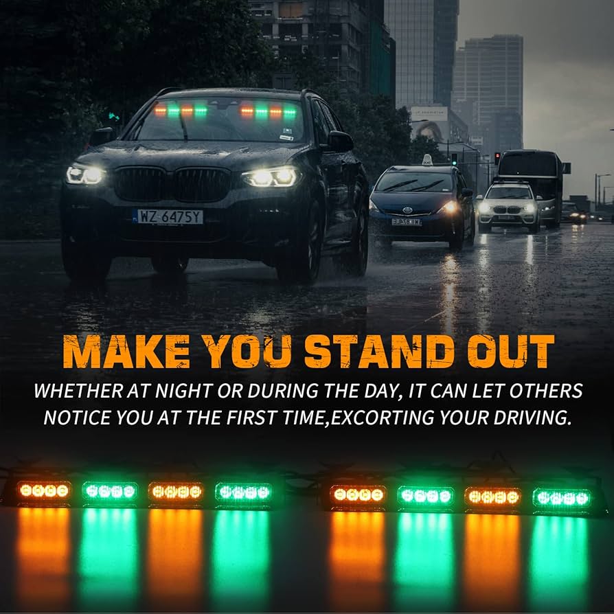 Amazon.com: XRIDONSEN Amber Green Emergency Dash Strobe