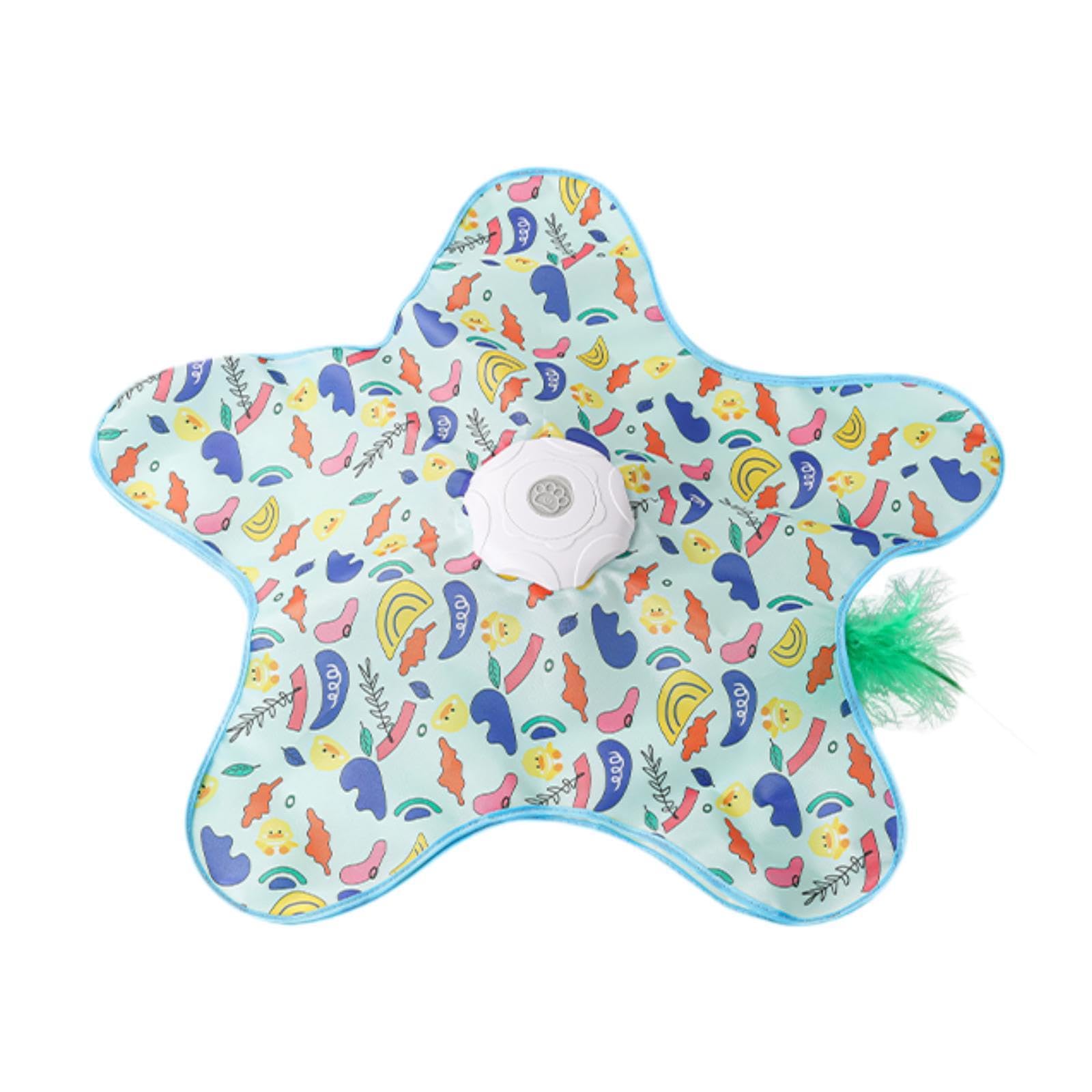 Juguete Interactivo para Gatos con Varita Automática Recargable Juegos de Plumas Escondidas Función Inteligente Material PP Adecuado para Estimulación, Amarillo