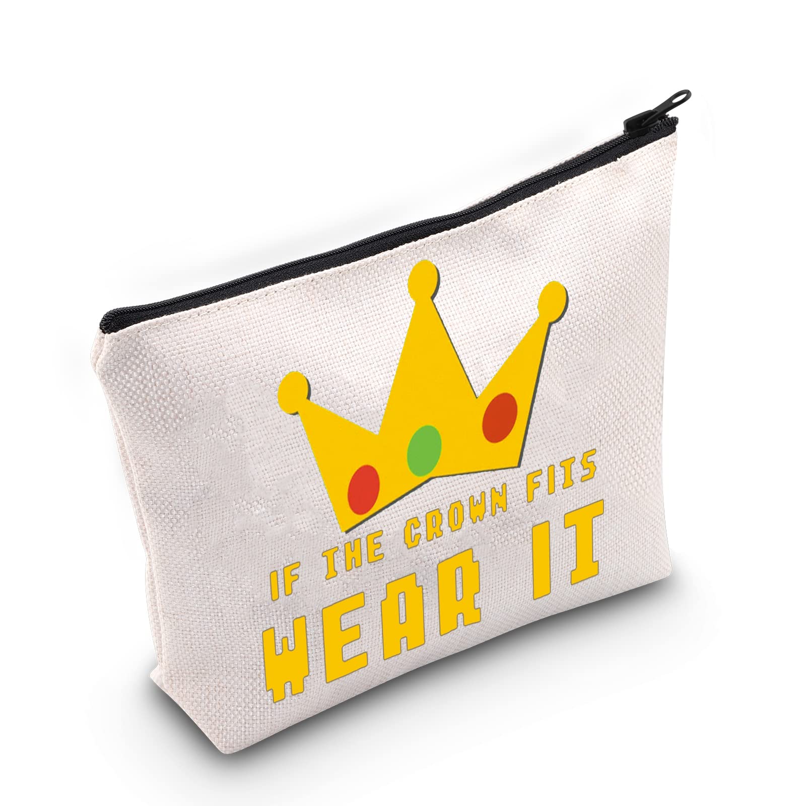 WZMPACrown Cosmetic Makeup Bag Crown Inspired Gift If The Crown Fits Wear It Makeup Zipper Pouch Bag For Women Girls (If The Crown)