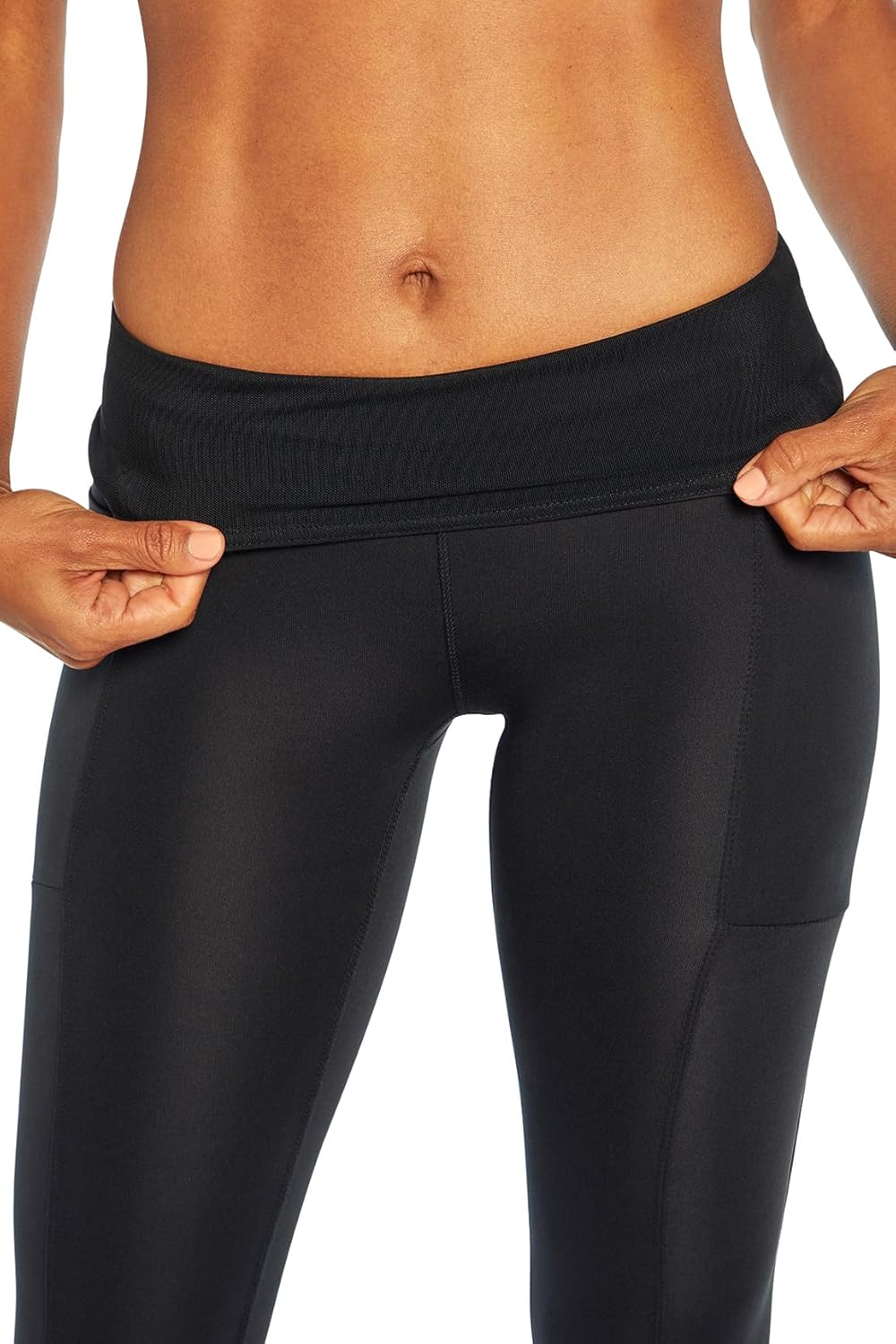Marika Women's Plus Size Talia High Rise Tummy Control Pocket Legging, Black, 3X - Image 3