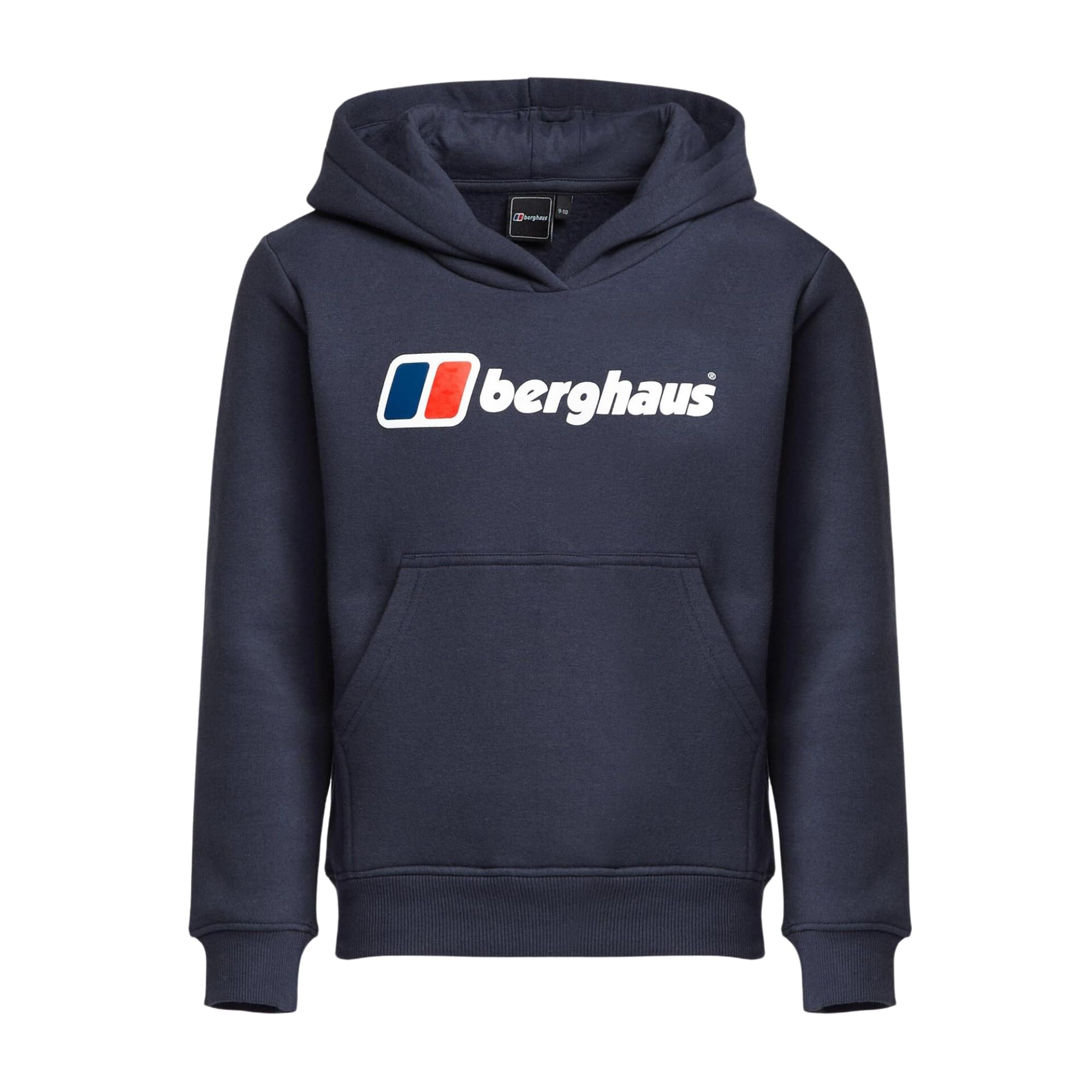 Berghaus Kids’ Logo Hoody with Kangaroo Pocket & Soft Stretchy Fabric, Midlayer Pullover Hoodie for Boys & Girls (UK, Age, 11 Years, 12 Years, Regular, Blue)