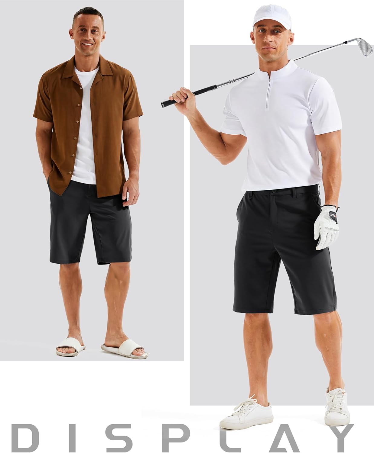 MAGCOMSEN Men's Golf Shorts with 6 Pockets 11 inch Inseam Quick Dry Stretch Casual Work Dress Hiking Shorts for Men