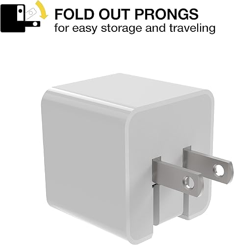 Miniatura 2 de Scosche HA12WT-RP SuperCube - Cargador de pared portátil de 12 W para todos los dispositivos USB, teléfono celular, tableta, cargador de viaje en