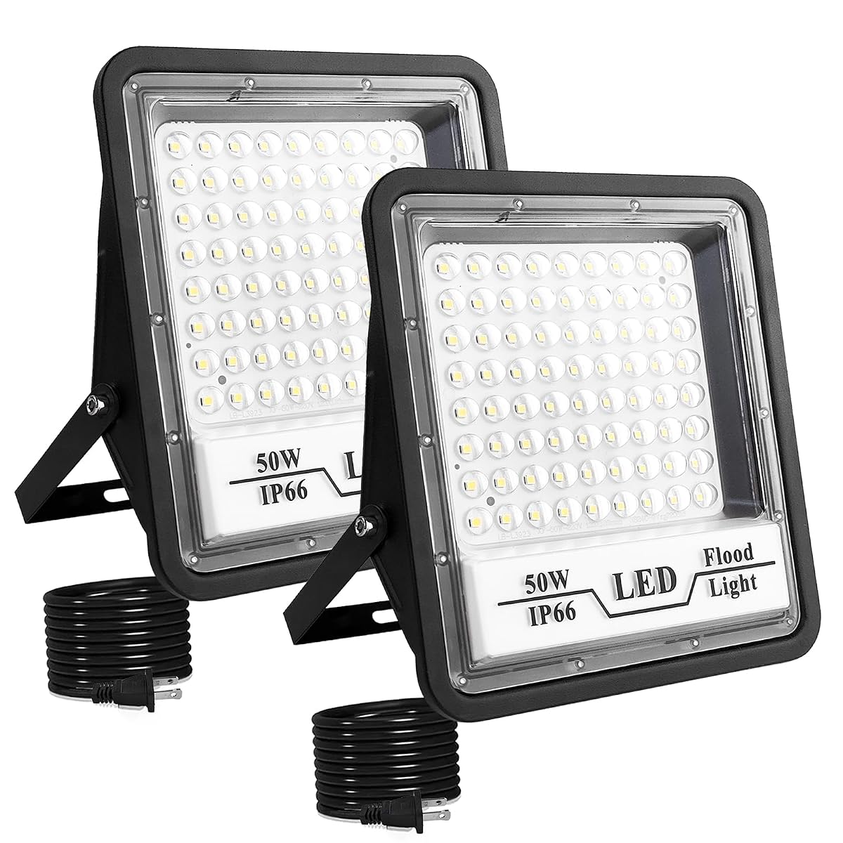 CREATESTAR 50W LED Flood Lights, 6000LM Bright Outdoor Work Light, IP66