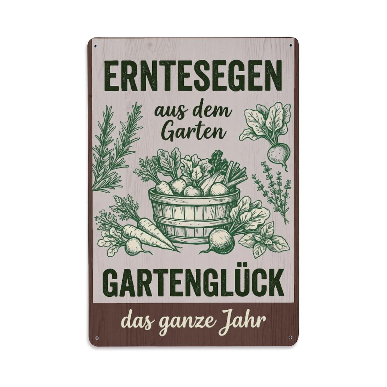 Rustic Harvest Blessing Organic Orchard Metal Tin Sign