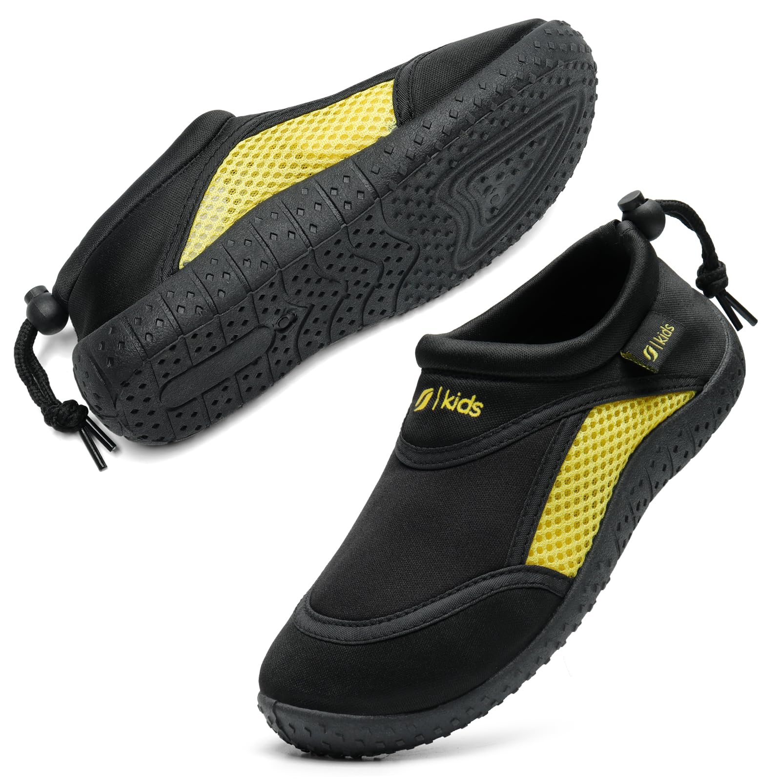 HKR Escarpines Niño Cangrejeras Niño Ligero Zapatos de Agua Flexible Transpirable Secado Rápido Calcetines para Piscina EU28-38