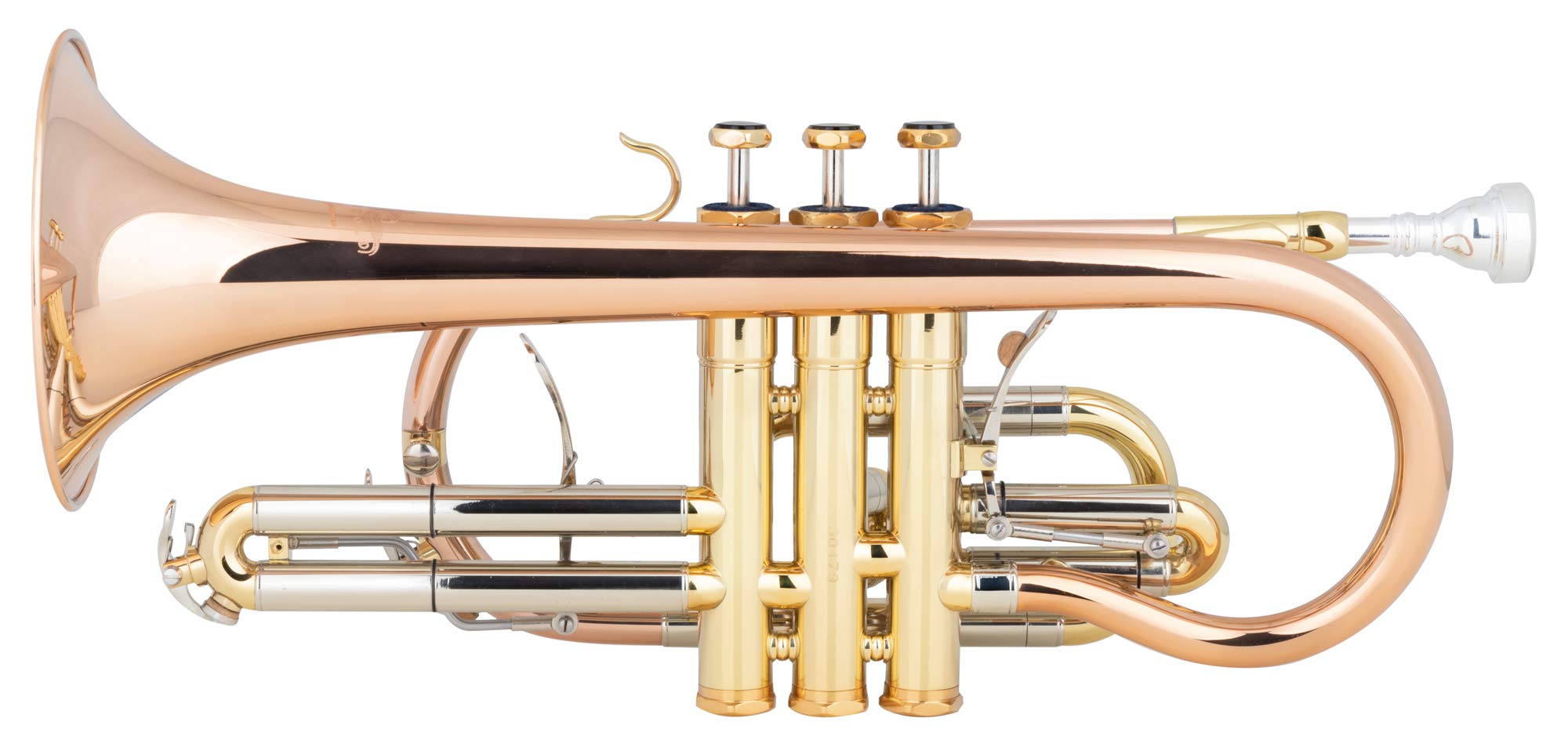 CR-18L Cornet Sib - Soudure et pavillon en laiton doré - Pistons en acier inoxydable - avec étui léger - laqué
