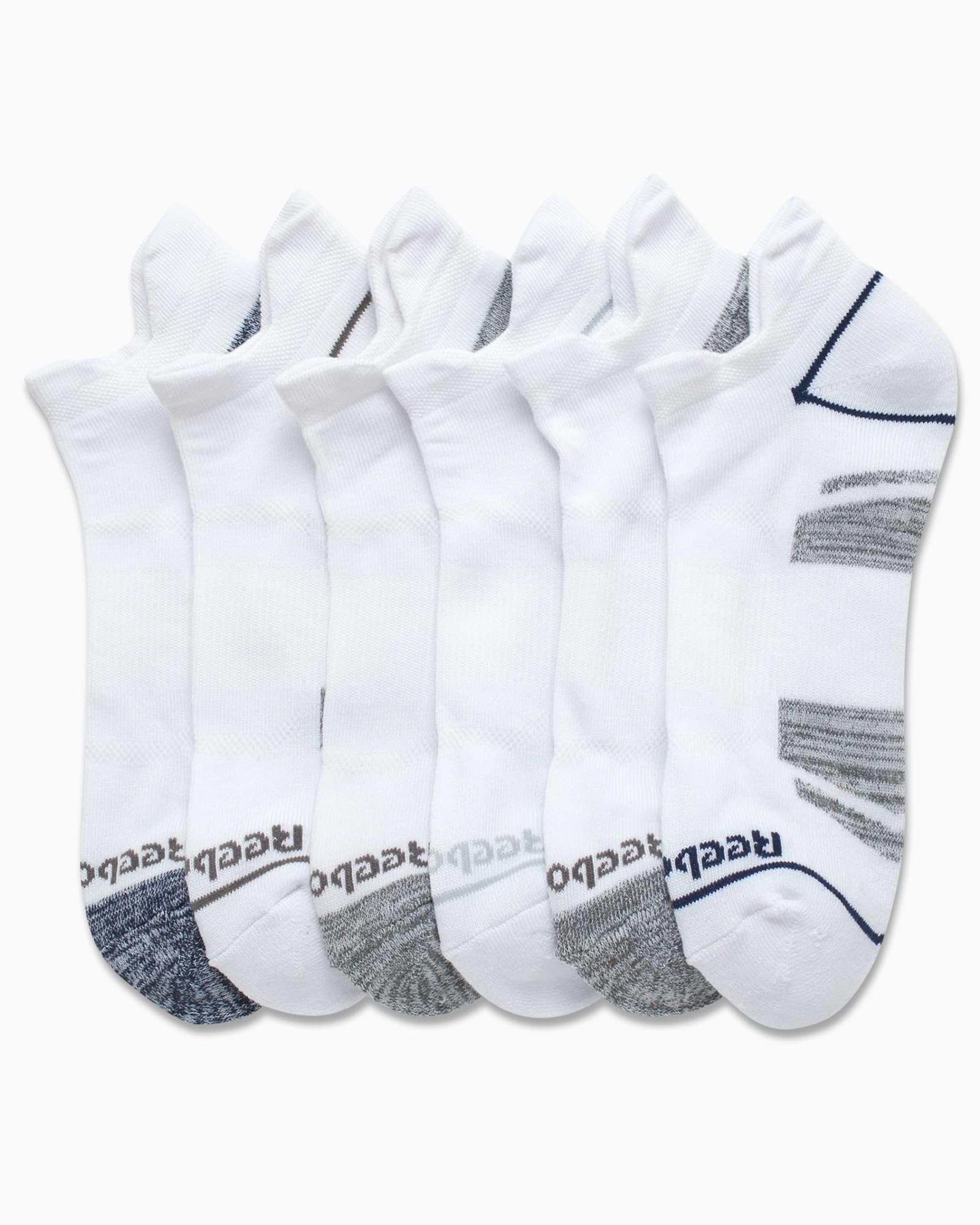 Reebok Herrensocken – 6er-Pack, weich, bequem, niedrig geschnitten, Anti-Blasen, dicke Knöchelsocken – athletische Socken für Herren (39-47)