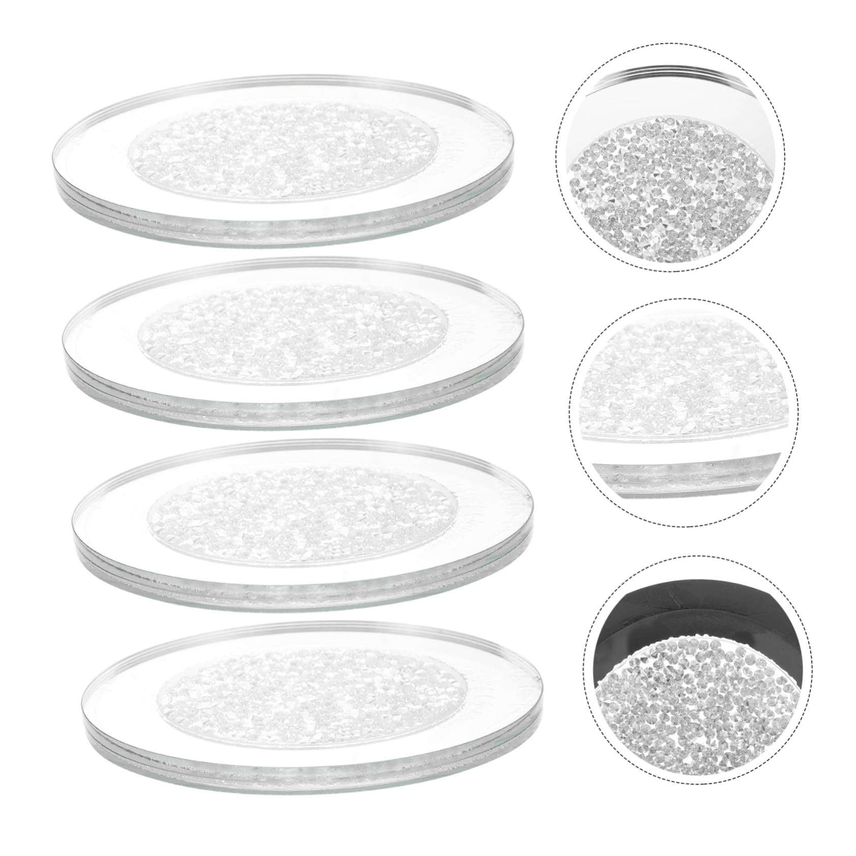 Amosfun 4stücke Untersetzer Für Gläser Glas-untersetzer Runder Form Von Schützt Tische Vor Kratzern Und Hitze Für Heimgebrauch Bars Und Restaurants