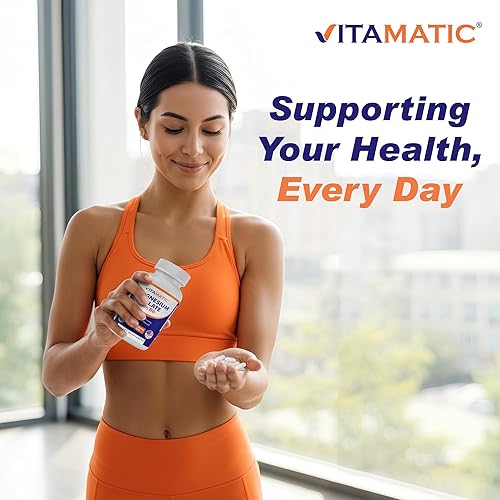 Miniatura 7 de Vitamatic Malato de magnesio 2000 mg por porción - 90 tabletas vegetarianas - B6 añadido para una máxima absorción - Apoya la salud muscular,