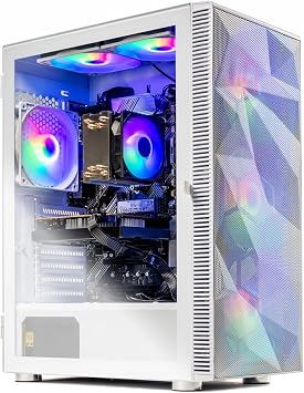Skytech Gaming Storm Gaming PC, AMD Ryzen 7 5700 3.7GHz, AMD RX 9060XT 8GB VRAM, 1TB NVMe SSD, 16GB DDR4 RAM 3200, 650W Gold PSU, Wi-Fi, Win 11, Desktop
