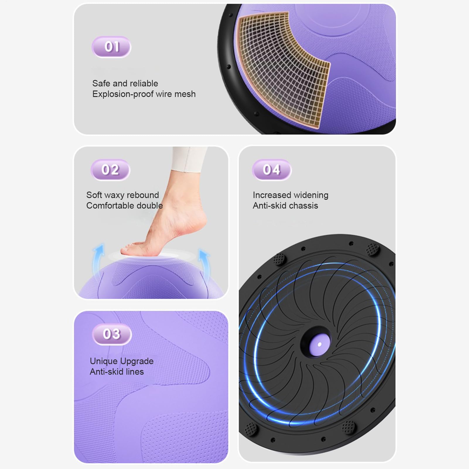 Yoga Balance Ball Half Core Workout Equipment | Balancing Board Ball for Men Women Wife Husband Family Home Yoga Studio Gym Fitness