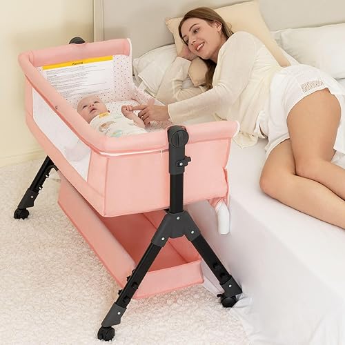BCOL Baby Bassinet Sleeper, Adjustable Baby Crib, Rocking Bassinets Bedside