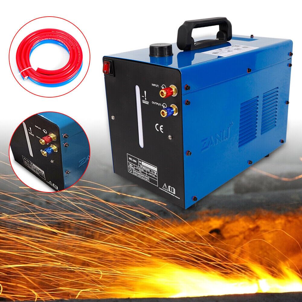Urządzenia spawalnicze, chłodnica wody 8 l, chłodnica wody do chłodzenia pakietów węży | 230 V/50 Hz 0,35 MPA 370 W MIG profesjonalna pompa wirowa z miedzi, obieg wody chłodzącej, odprowadzanie ciepła