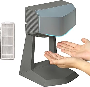 Hand Dryer with Accessory Stand & HEPA Filter for Commercial/Residential Home Use - Compact, Portable, Fast, UL/ETL Listed Glacier Blue Bundle