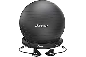 Trideer Balance Ball Office Chair with Bands and Base