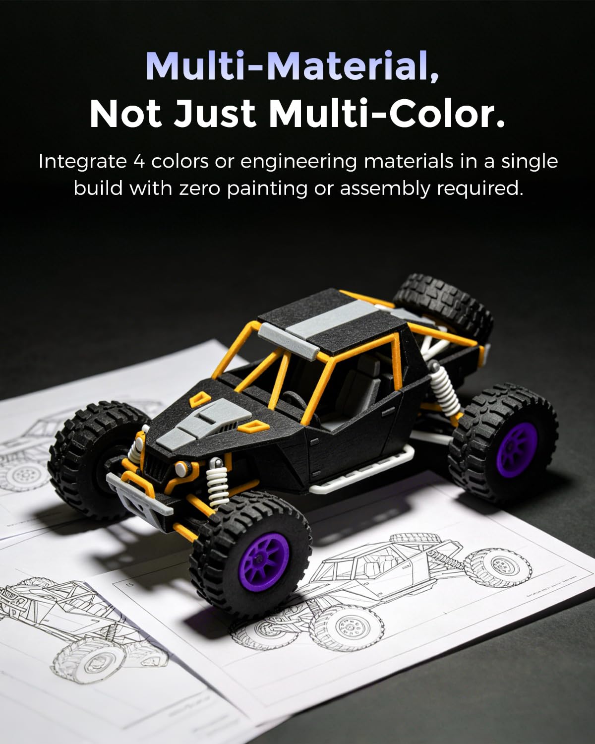 FLASHFORGE AD5X Multi-Color & Material 3D Printer with IFS, 220x220x220mm | 4-Color Printing, 600mm/s High Speed,300°C High Temp Direct Extruder,CoreXY & Auto Bed Leveling, Ideal For PLA-CF,PETG-CF product image 17