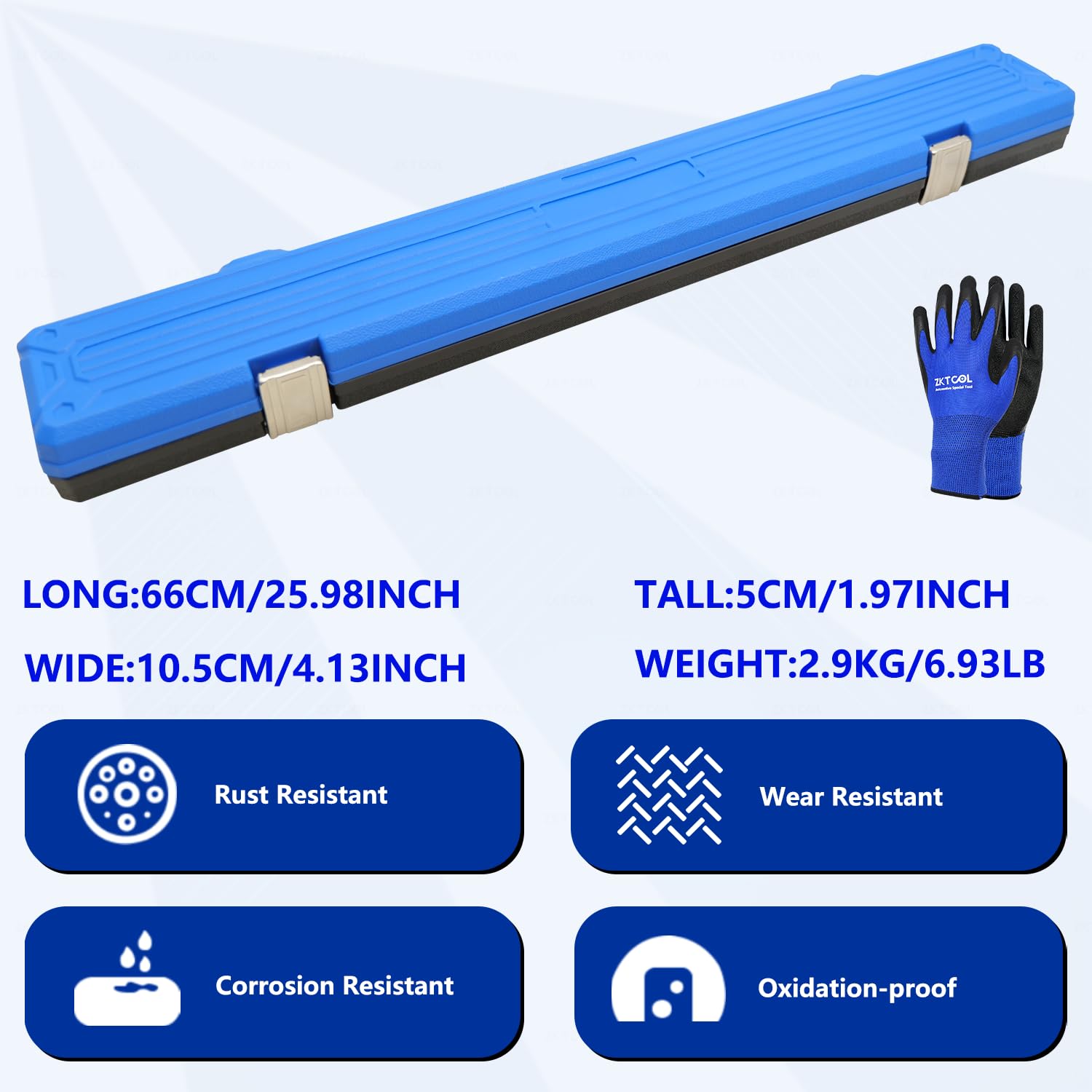 ZKTOOL 24 Inch Machinist Precision Steel Straight Edge Tool, Cylinder Head Straight Edge with Free Feeler Gauge for Inspecting Cylinder Heads and Engine Blocks