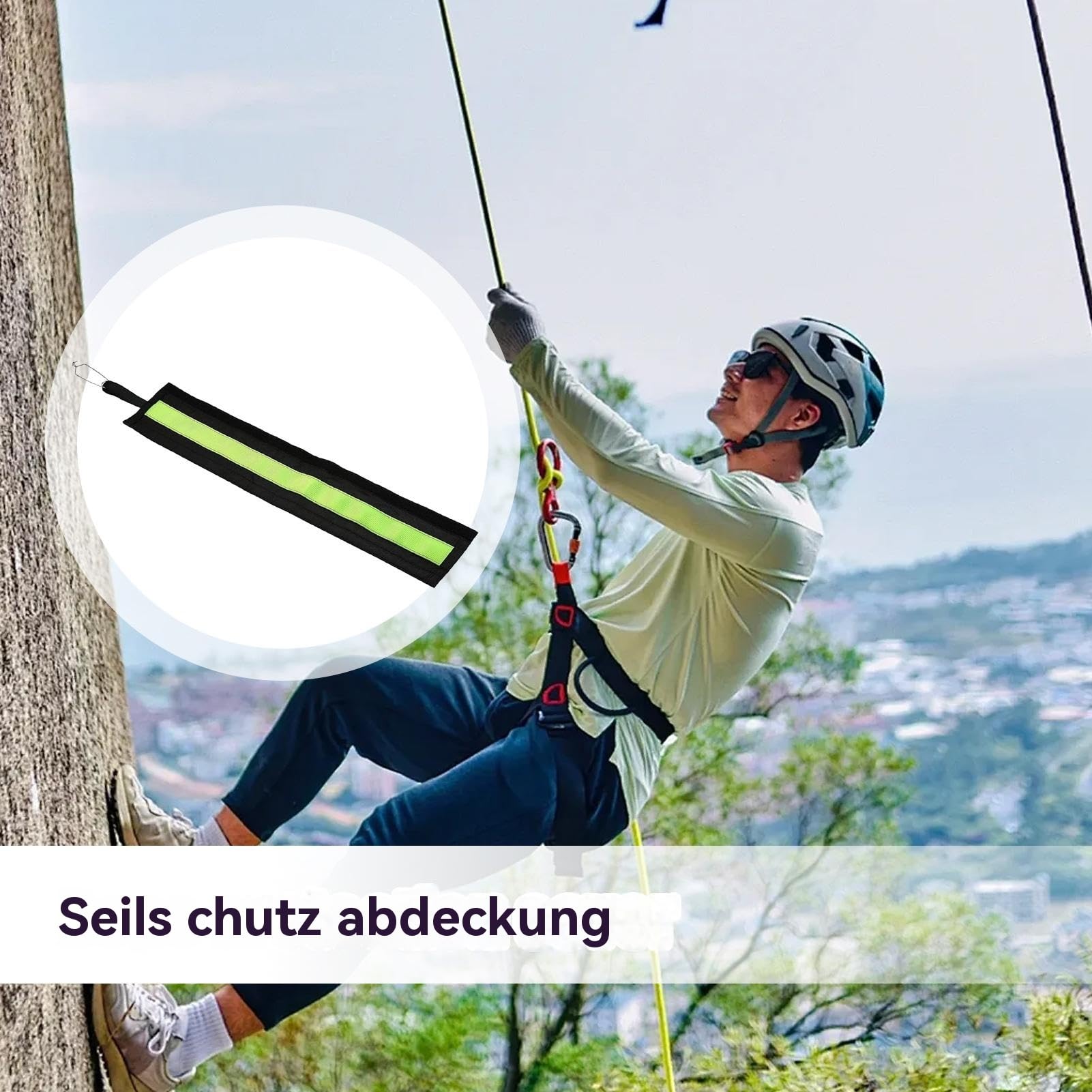 Seilschutz Outdoor Kletterseilschoner Abseil Ausrüstung mit Abriebschutz